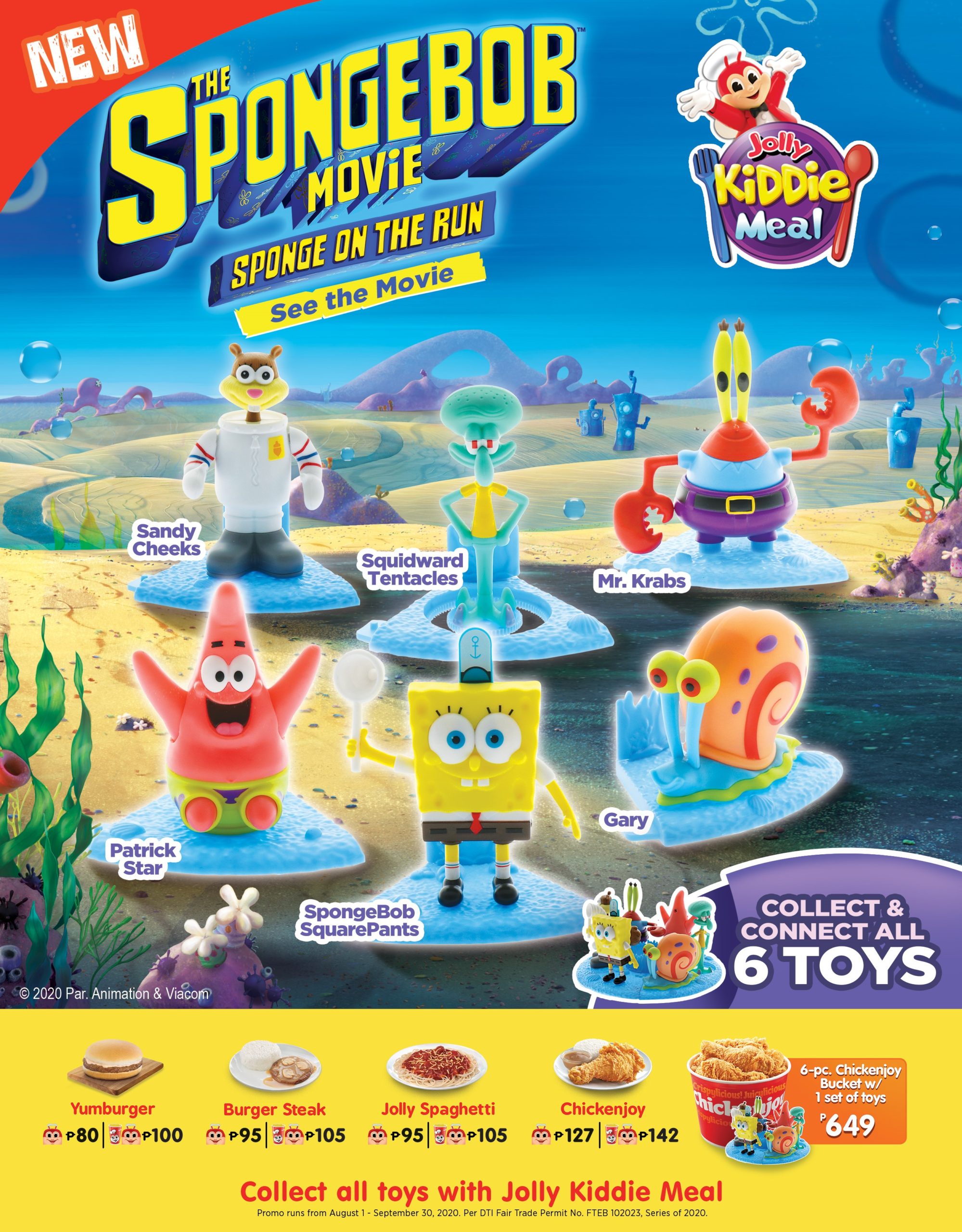 Jolly Kiddie Meal Features The SpongeBob  Movie Toys 
